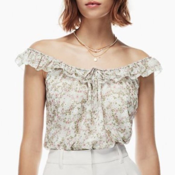 NWT Aritzia Wilfred Reverie Blouse in Light Birch - Size S - Picture 5 of 7